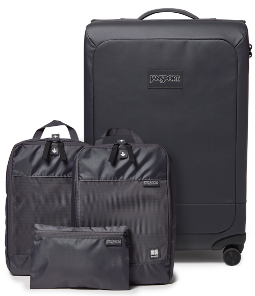 26" Checked Luggage Packing Cubes Smokey Grit Set